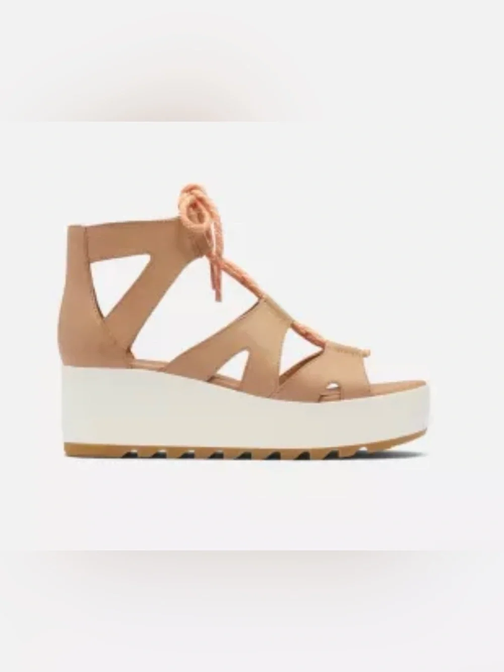 Sorel Women’s Cameron Tan Platform Lace-Up Sandal Size 5 1/2
